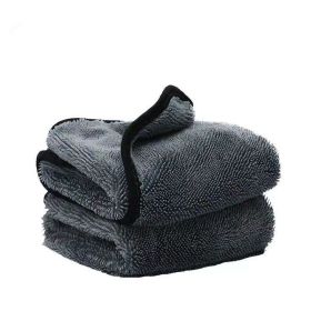 Towel Microfiber Beauty Towel Thickened Absorbent Seamless Cleaning Cloth (Option: Gray 600g ㎡-30X40CM)
